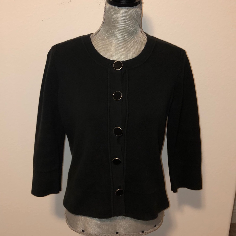 Ann Taylor black 3/4 length sleeves sweater